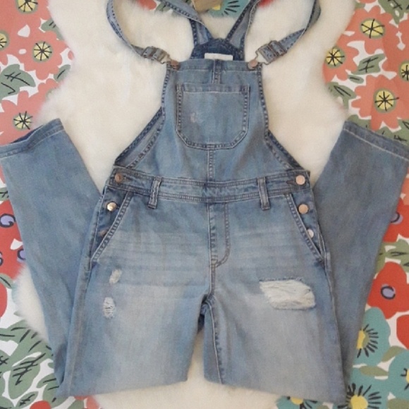 Forever 21 Denim - Forever 21 Distressed Jumpsuit